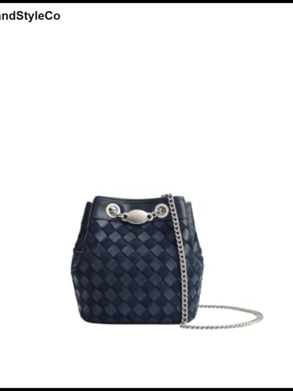Faux Suede Hand-Woven Bucket Bag Crossbody Shoulder Bag Magnetic